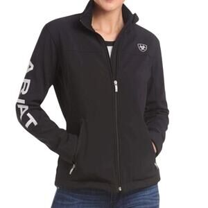 Aria Women's New Team Softshell Jacket Black Wind Water Protection Western Wear